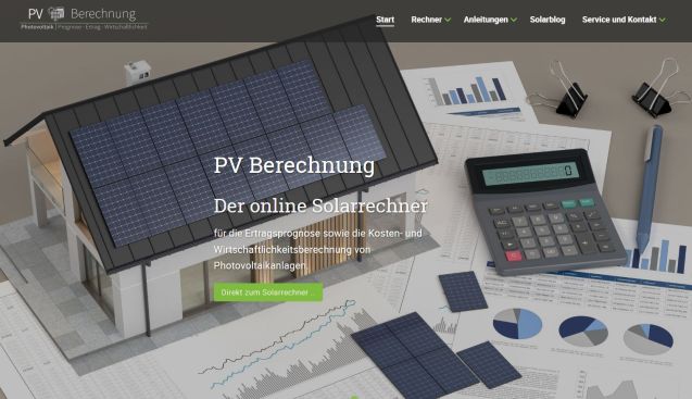 Screenshot PV-Berechnung.de